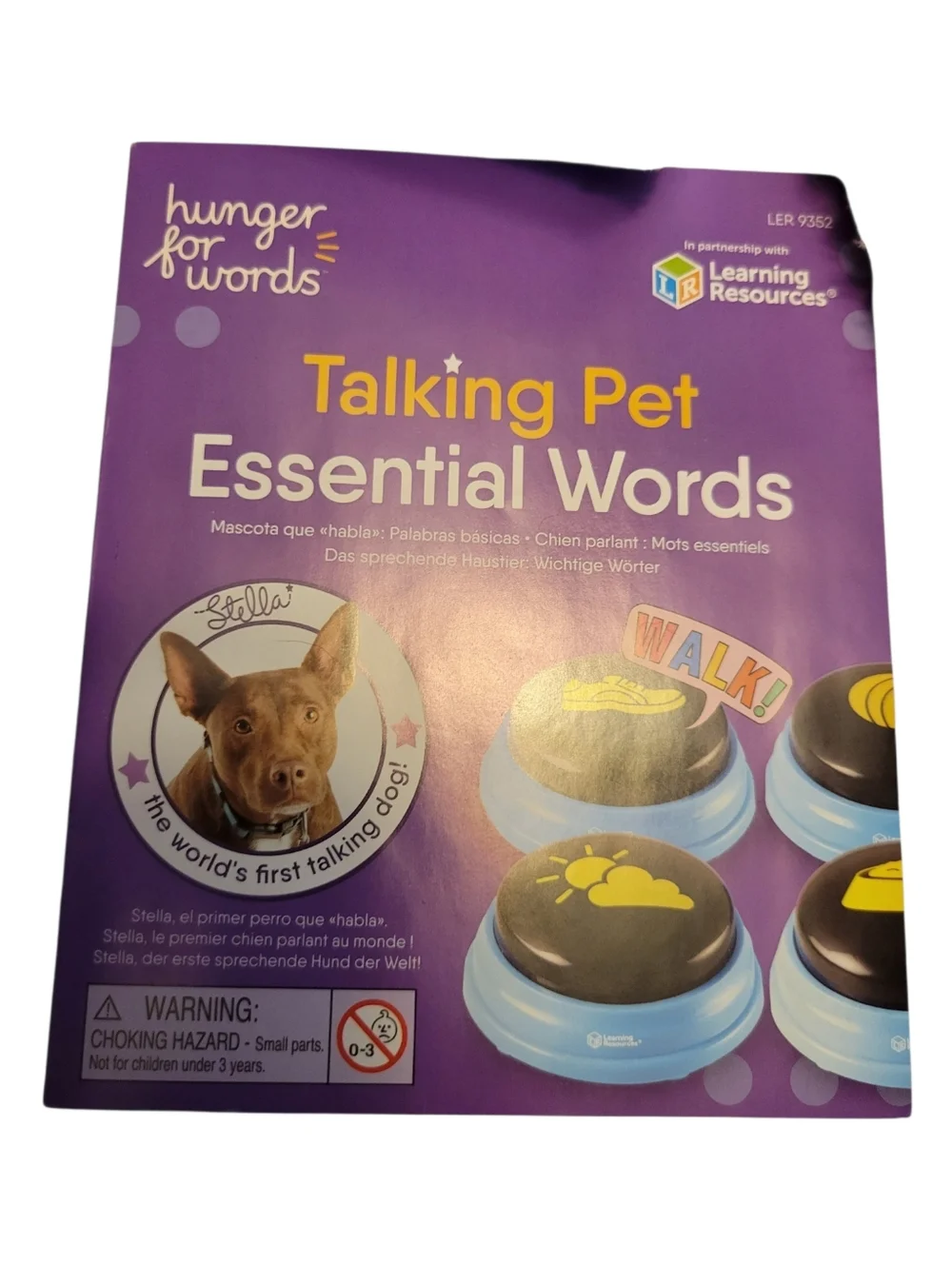 Learning Resources Hunger For Words Talking Pets Interactive Brain Game For Dogs
